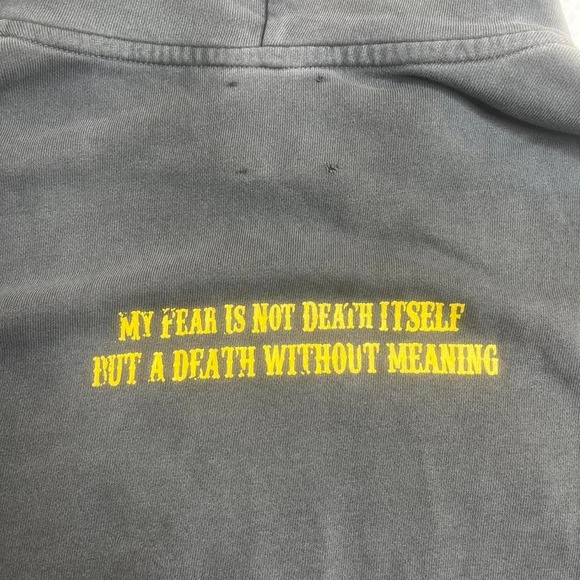 Barriers Huey Newton black panther mens faded black hoodie cropped fit - Picture 5 of 8